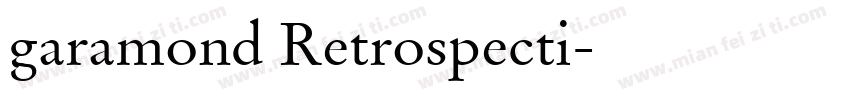 garamond Retrospecti字体转换